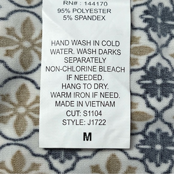 Women's Daily Special Multi-colored Tank Top, Decorative Keyhole Front/Back Sz M - Picture 4 of 7